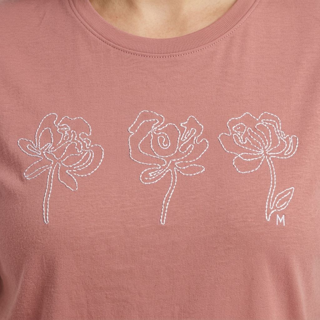 Remera estampado floral Marialícia - Rosa