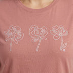 Remera estampado floral Marialícia - Rosa