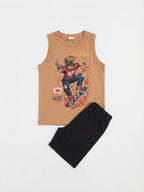 Conjunto Estampa Elian - Naranja/Preto