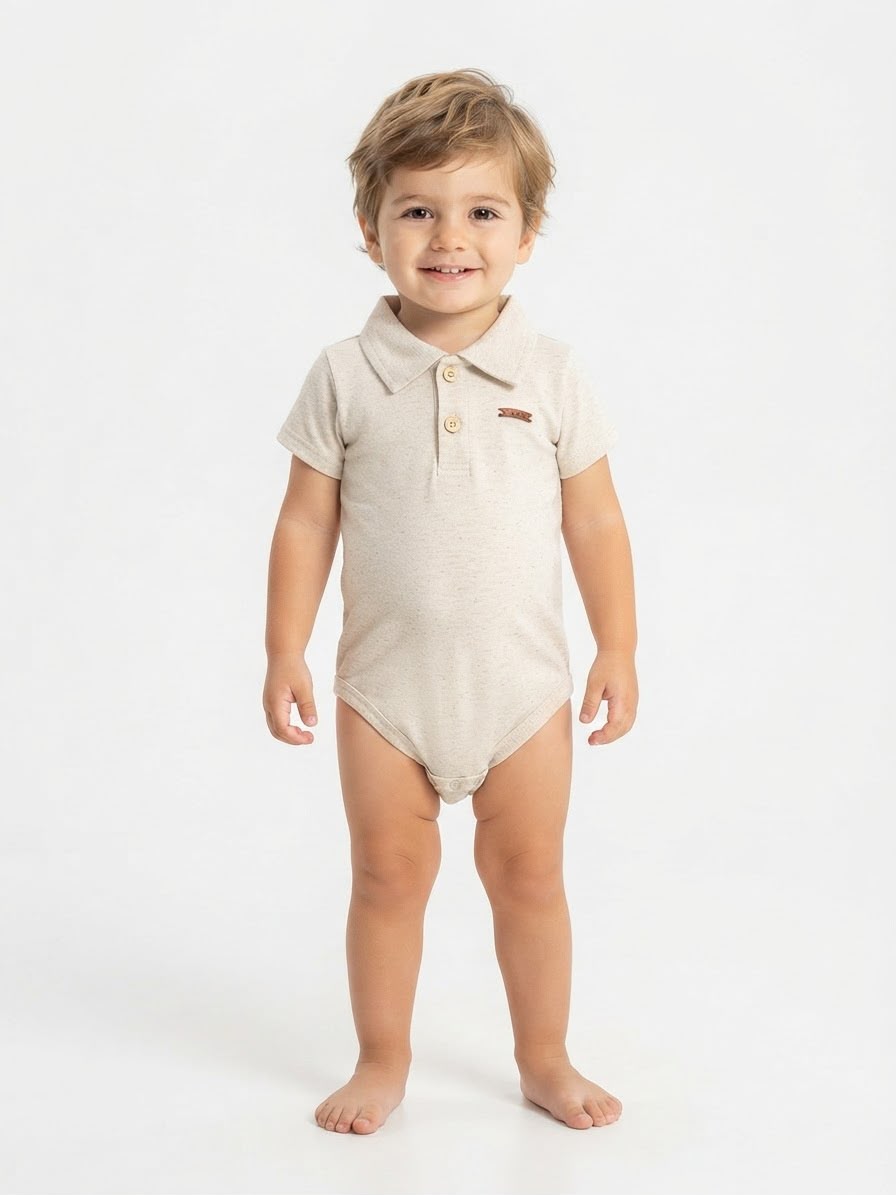 Body Polo Coloritta - Beige