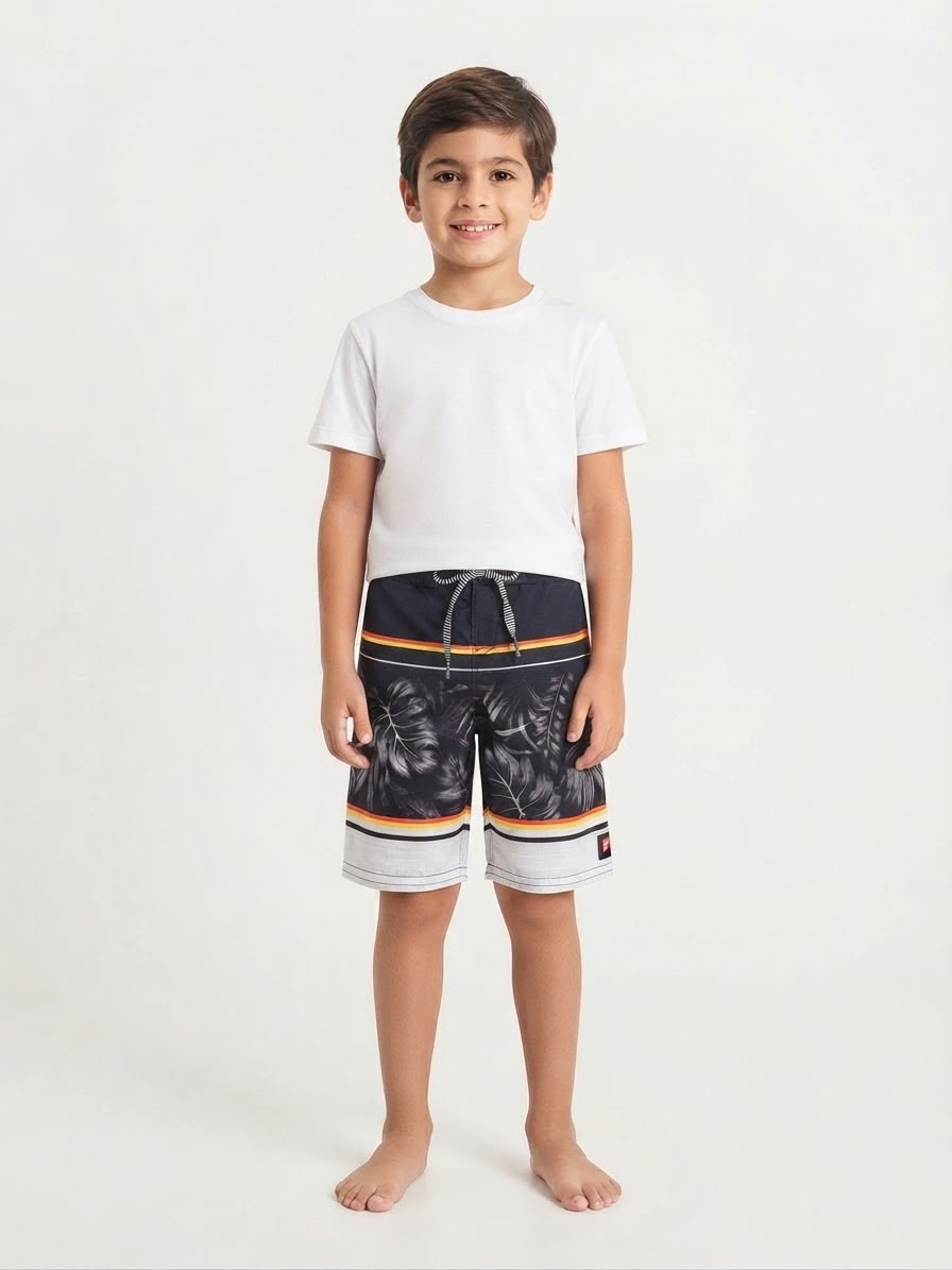 Bermuda Estampada Fico - Preto