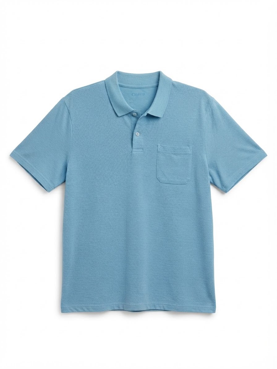 Remera C/Cuello Fico - Celeste