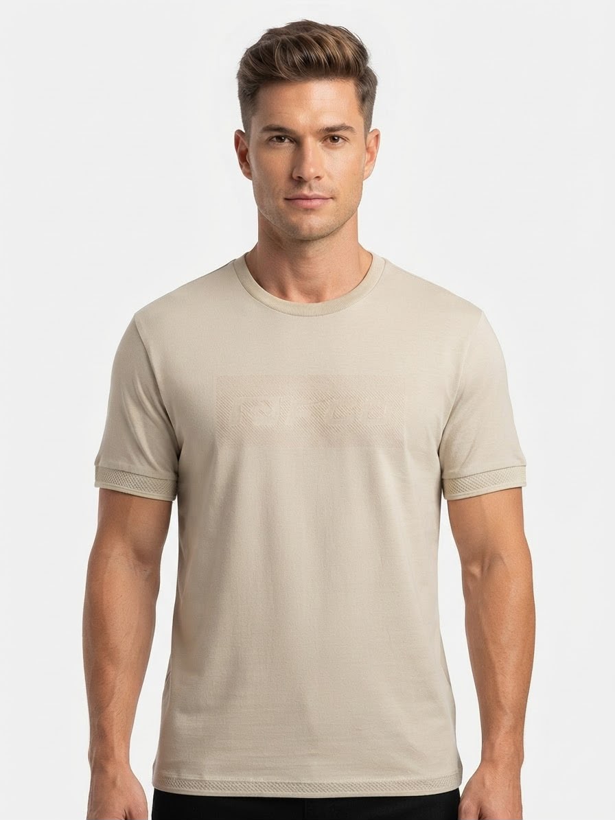 Remera Estampa Fico - Beige
