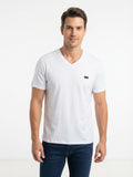 Remera Cuello V Fico - Blanco