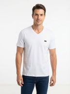 Remera Cuello V Fico - Blanco