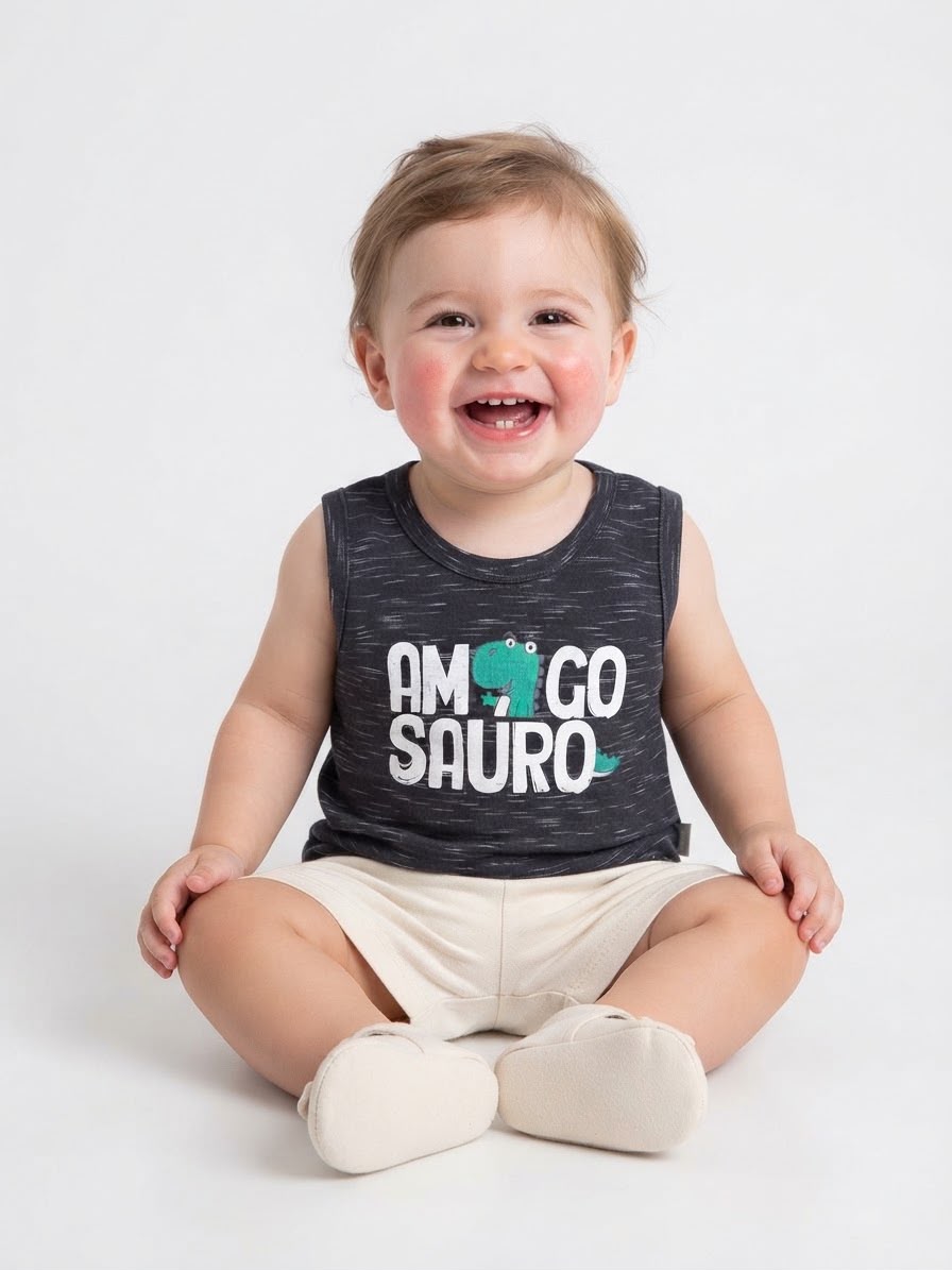 Musculosa Doisoaurio - Preto