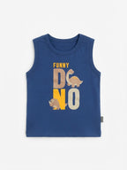 Musculosa Funny Dino - Azul