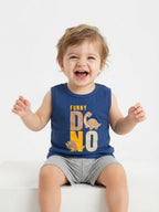 Musculosa Funny Dino - Azul