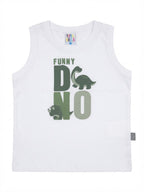 Musculosa Funny Dino - Blanco