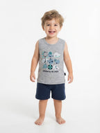 Musculosa Aventuras de playa - Gris