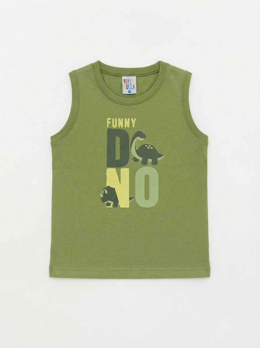 Musculosa Funny Dino - Verde