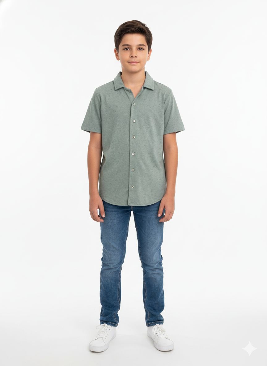 Camisa Manga Corta Verde