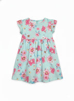 Vestido Alakazoo Estampa Verde Agua