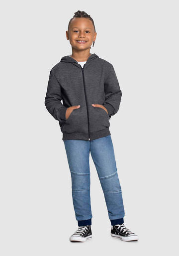 Campera Deportiva Con Felpa Alakazoo Gris