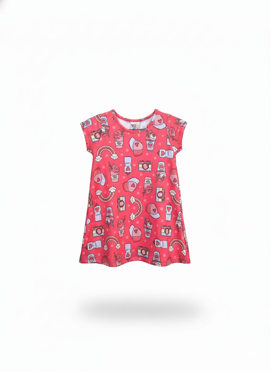 Vestido Pulla Bulla Estampa Rosa